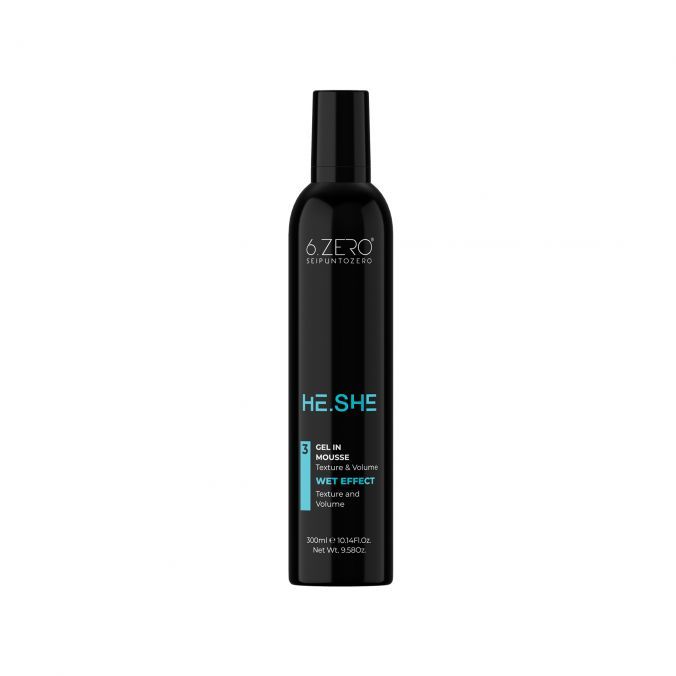 6.ZERO He.She 2 Gel In Mousse Wet Effect 300ml