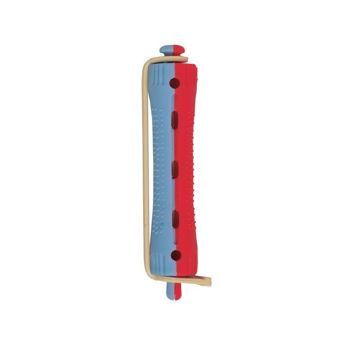 Bigoudis à Permanente Court Bleu/Rouge 11mm 12pcs