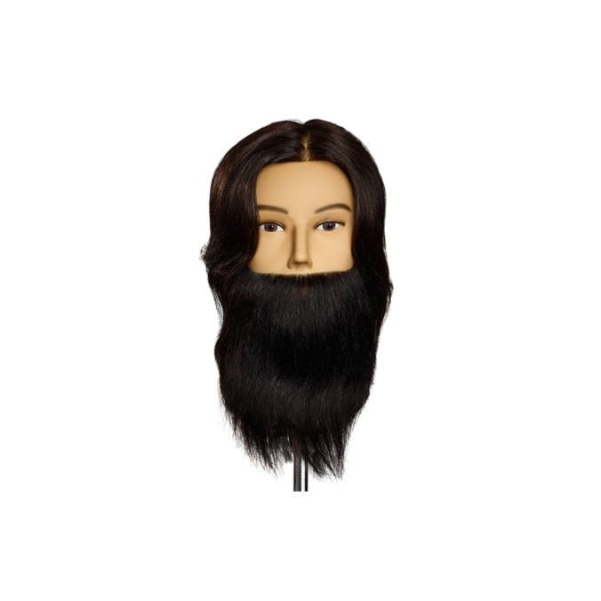 L'IMAGE Oefenhoofd Max Medium Brown 25cm Met Baard