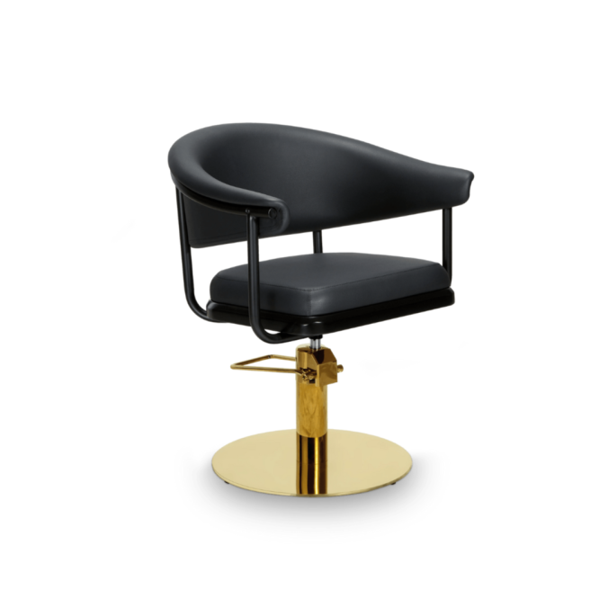 MIRPLAY Fauteuil Lyra B Base ronde - Or