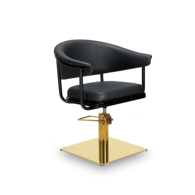 MIRPLAY Fauteuil Lyra B Base carrée - Or