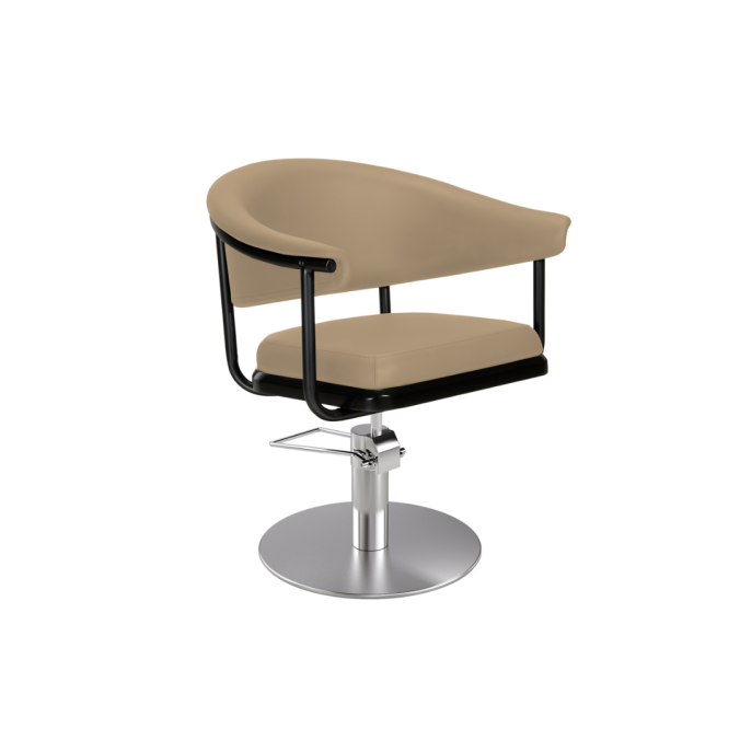 MIRPLAY Fauteuil Lyra BE Base ronde - Argent