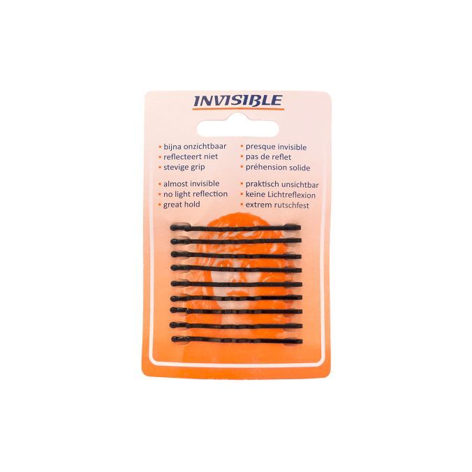 INVISIBLE Haarschuivers 5cm Kort Zwart