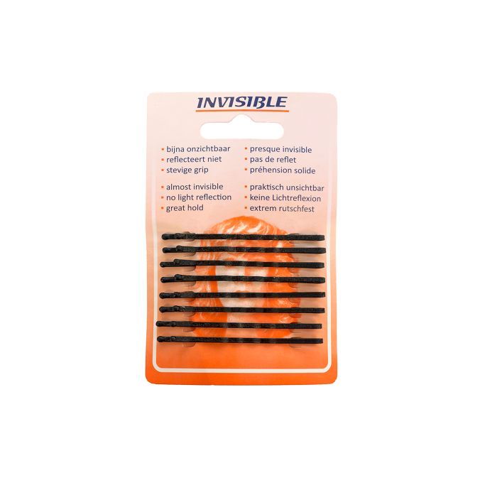 INVISIBLE Haarschuivers 6,5cm Lang Zwart