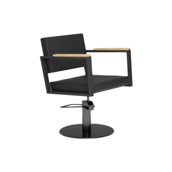 MIRPLAY Kappersstoel Ocean B Ronde voet Zwart