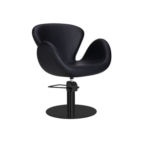 MIRPLAY Kappersstoel Chloe Ronde voet Zwart