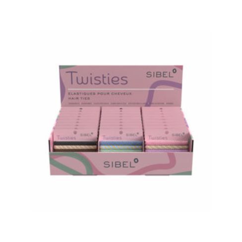 SIBEL Twisties Haarelastiek Multicolor Display 30x4st