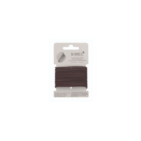 SIBEL Elastische Haarbandjes Bruin Dun 16st