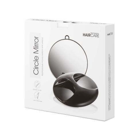 Miroir à Main Rond Noir 29cm