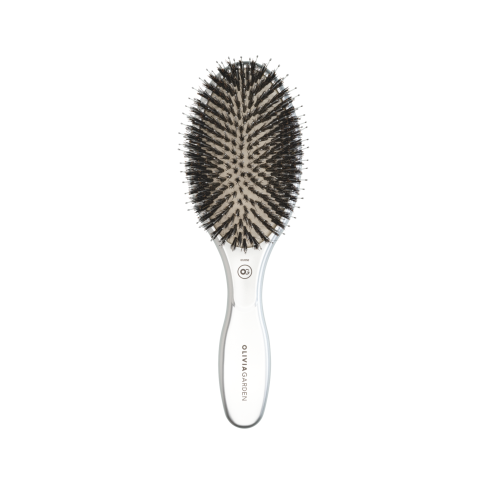 OLIVIA GARDEN Expert Care Ovaal Everzwijnhaar & Nylon Zilver