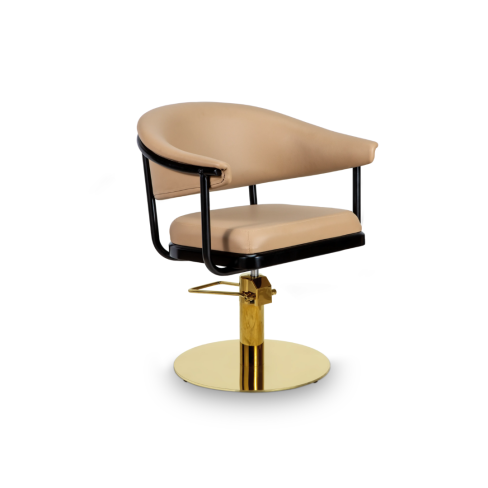 MIRPLAY Fauteuil Lyra BE Base ronde - Or